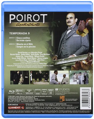 Vista 2 de Agatha Christie's Poirot - Season 9 ( Agatha Christie Poirot ) ( Five Little Pigs Sad Cypress Death on the Nile The Hollow ) Blu-Ray, Reg.ABC