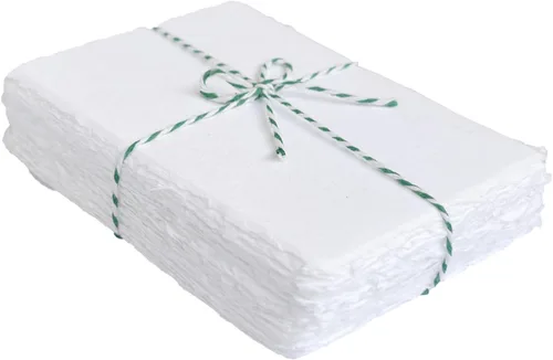 Vista 9 de Papel en blanco hecho a mano con borde Deckle – Papel de hojas sueltas de medios mixtos para tarjetas de posición, votos de boda y tarjetas de 3 x 2