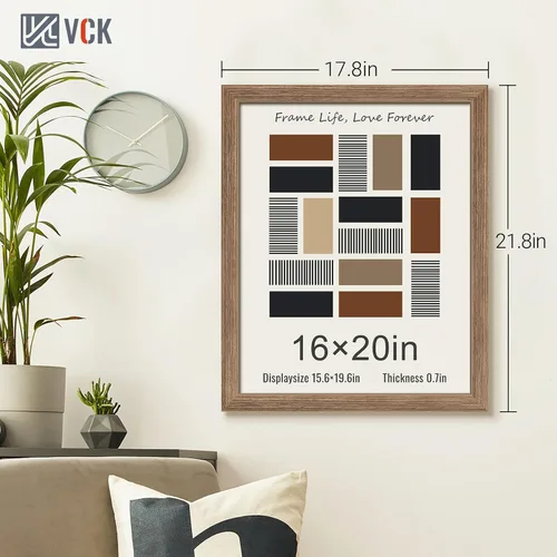 Vista 271 de VCK Marcos para póster de madera maciza de 22.375 x 34 pulgadas, marco de fotos A1 negro con montaje en pared, paquete de 3