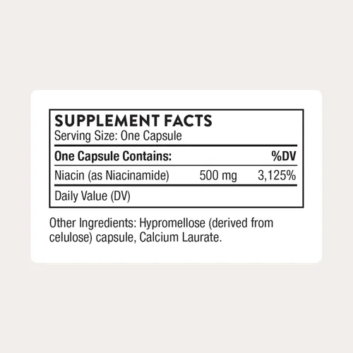 Vista 2 de THORNE - Niacinamide - 500mg de Niacin - Forma No-Ruborizante de Vitamina B3 - Apoyo para la Salud de las Articulaciones, la Salud de la Piel