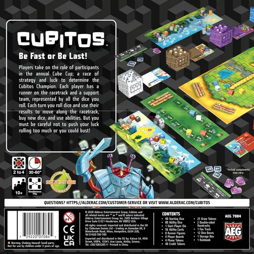 Vista 2 de AEG Juego de mesa Cubitos Juego de carreras de dados galardonado Empuja tu suerte para toda la familia 2-4 jugadores A partir de 10 años