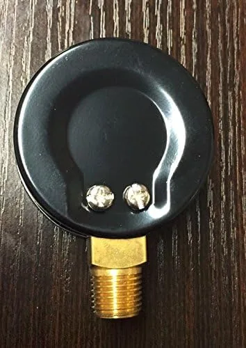 Vista 2 de Presión del compresor de aire/medidor hidráulico 2" Montaje lateral de cara 1/4" NPT 0-200 PSI