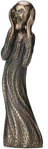 Vista 3 de Veronese Design Edvard Munch The Scream - Figura artística con acabado de bronce antiguo de 8 pulgadas