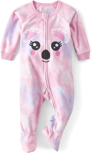 Vista 6 de The Children's Place Pijama de una pieza con pies y cremallera frontal para bebés y niños pequeños tartán acogedor