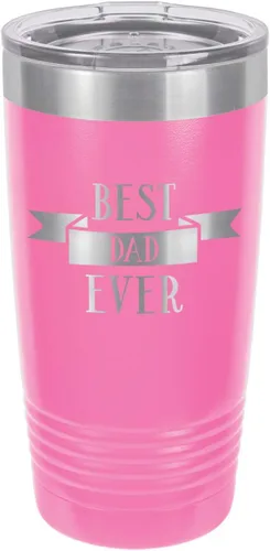 Vista 11 de Vaso con pajita para beber Best Dad Ever-D de 20 onzas Taza de viaje grabada con láser Comparar con Yeti Rambler Idea de regalo para el día