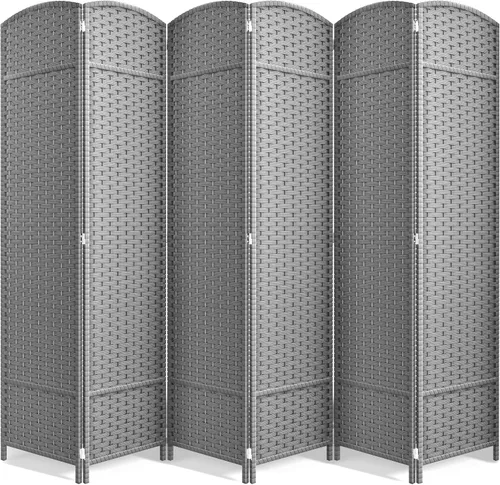 Vista 12 de Sorbus Divisor de habitación de 4 paneles de 6 pies de alto, pantalla de privacidad, paneles dobles extra anchos con bisagras, diseño de malla