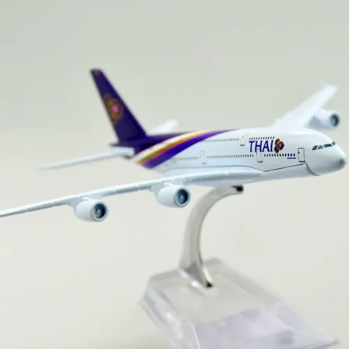 Vista 3 de 24-Hours Tailandia A380 modelo de avión de aleación de metal modelos de avión fundidos a presión 1:400
