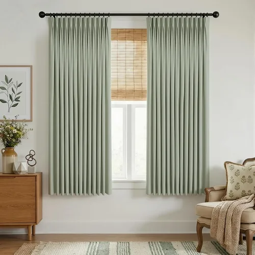 Vista 20 de Mrs.Naturall Cortinas de cocina beige de 42 x 45 pulgadas de largo para cortinas opacas pequeñas