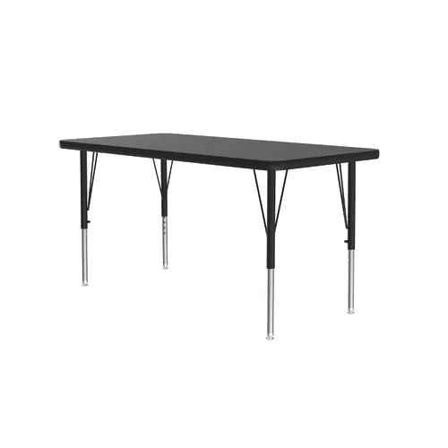 Vista 14 de Correll Econoline AM2448-REC-06 - Mesa de actividades para el aula, rectangular de 24 x 48 pulgadas, parte superior de melamina de roble medio