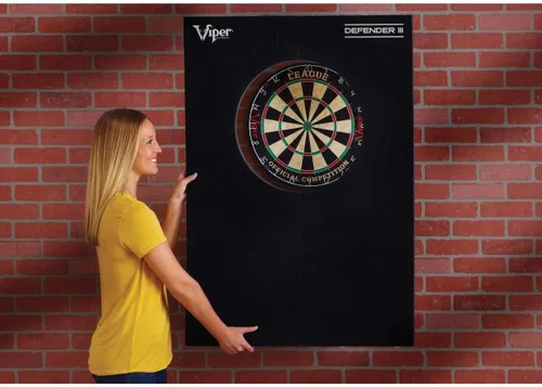 Vista 2 de Viper Defender III Protector de pared envolvente de diana de longitud extendida, se adapta a dianas de cerdas de 17.75 y 18 pulgadas, ajuste por