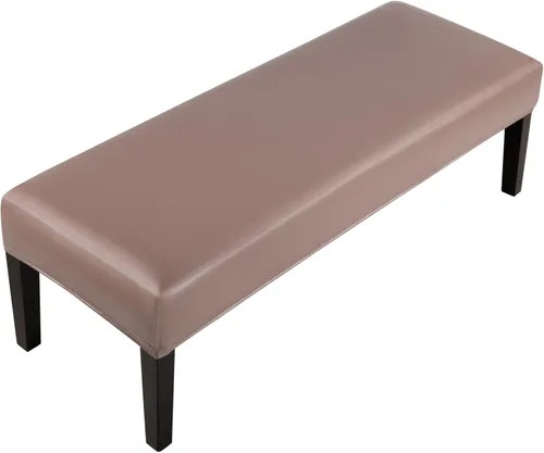 Vista 18 de Fuloon - Funda elástica de jacquard para banco de comedor, antipolvo, desmontable, funda para banco lavable, protector de cojín de asiento para Beige
