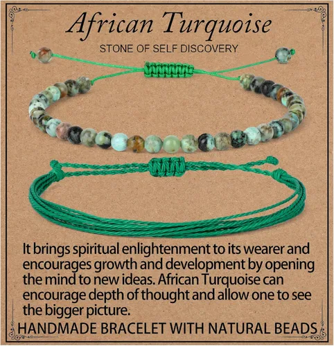 Vista 99 de LPBeads Pulsera de piedra natural hecha a mano de tamaño ajustable