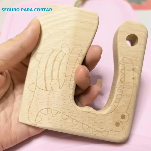 Vista 2 de Paquete de 2 cuchillos de madera de dinosaurio