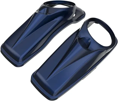 Vista 21 de Tapas para bocinas de motocicleta aptas para 2014+ Harley Touring Hard Saddle Bags - Whisky ámbar, 8 pulgadas Amber Whiskey