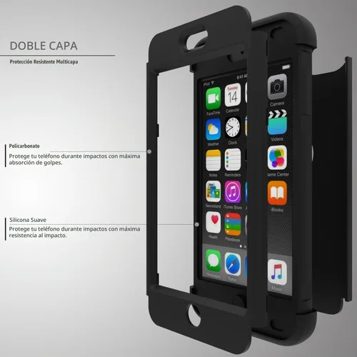 Vista 3 de Funda iPod Touch 5, iPod Touch 6, funda resistente a impacto fuertes SLMY (TM), funda protectora para iPod Apple Touch 5ta y 6ta