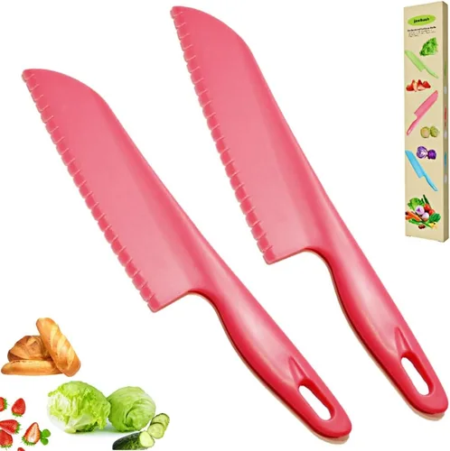 Vista 9 de jawbush Cuchillo de lechuga profesional para evitar que se torne marrón, cuchillo dentado de plástico de 11 pulgadas para verduras, frutas, pan