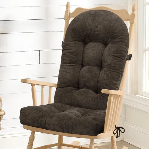 Vista 38 de Cojín para Silla Mecedora - Tela de Chenilla, Esponja de Alta Densidad, Almohadillas de Asiento Copetudas Antideslizantes y Duraderas con Lazos