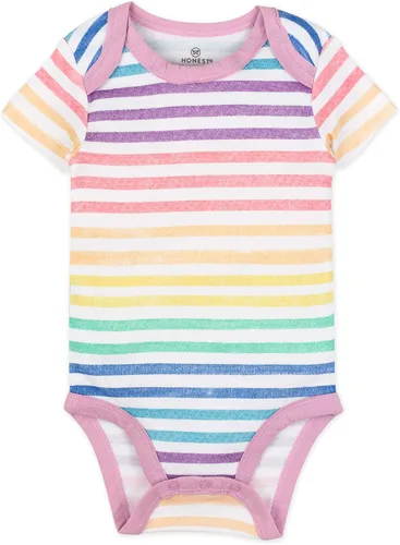 Vista 3 de HonestBaby baby-girls 5-pack Short Sleeve Bodysuits One-piece 100% Organic Cotton for Infant Baby Girls