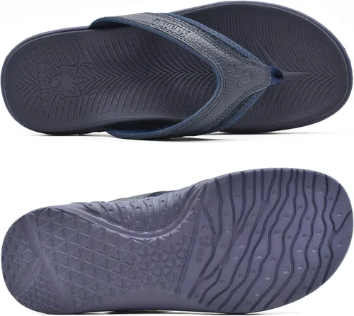 Vista 7 de KuaiLu Sandalias deportivas para hombre, cómodas, ortopédicas, con soporte de arco para fascitis plantar, para exteriores, verano, playa, talla 7 15