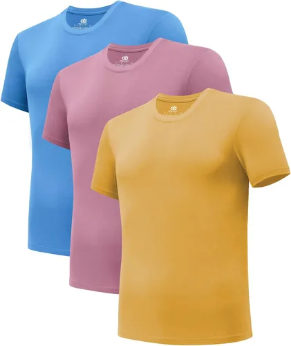 Vista 24 de DAVID ARCHY Paquete de 3/5 camisetas de cuello redondo transpirables