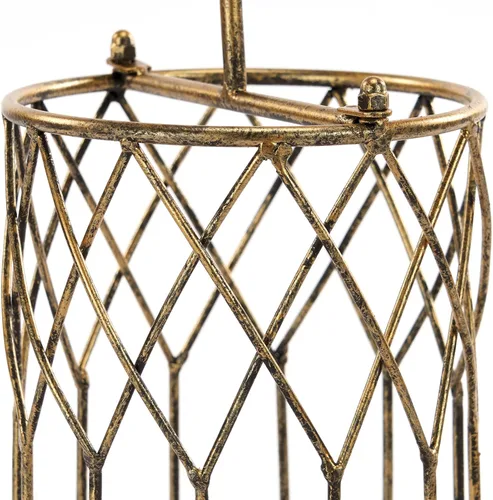 Vista 4 de Soporte para paraguas, soporte redondo dorado para sombrilla para entrada, bastones para caminar, decoración de pasillo de entrada de metal