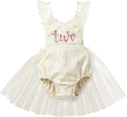 Vista 63 de Traje de bebé niña primer cumpleaños traje de encaje tul mameluco princesa tutú vestido de un año cumpleaños pastel Smash fotografía ropa