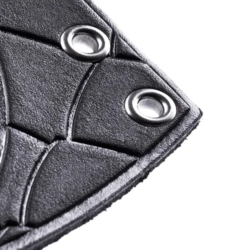 Vista 7 de 100% Genuine Leather Handmade Wrist Cuffs Bracers - LARP Gauntlet - Real Leather Wristbands - LARP Accessories Viking Cosplay Armor Bracelet