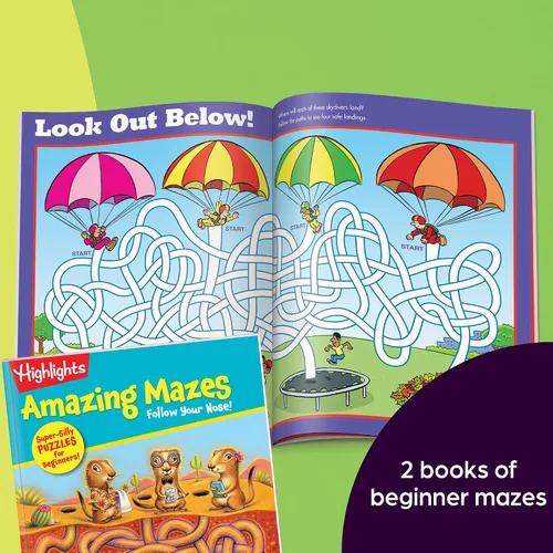 Vista 2 de Highlights for Children Amazing Mazes - Paquete de 4 libros para principiantes y expertos