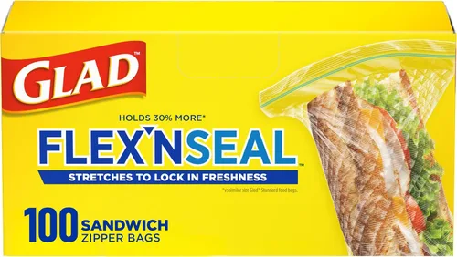 Vista 8 de Bolsas de plástico para almacenamiento de alimentos Glad Flex'N Seal, de galón, 35 unidades (el paquete puede variar)