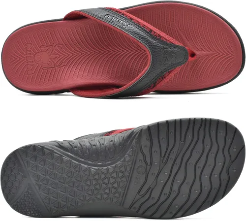 Vista 7 de KuaiLu Sandalias deportivas para hombre, cómodas, ortopédicas, con soporte de arco para fascitis plantar, para exteriores, verano, playa, talla 7 15