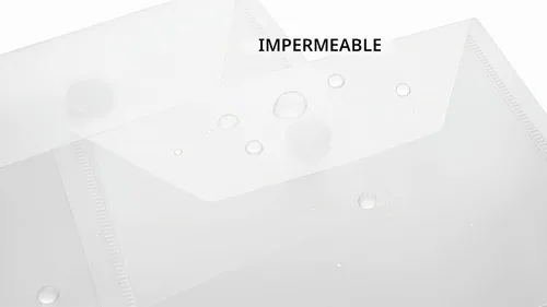 Vista 4 de Sobres de plástico 3x5 con cierre de gancho y bucle para cupones y recibos, paquete de 10 (10 paquetes)