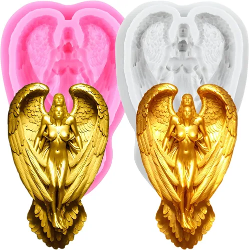 Vista 27 de Angel Baby - Moldes de silicona para decoración de pasteles, decoración de cupcakes, pasta de chicle de chocolate, juego de 4