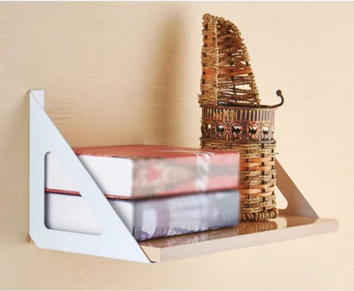 Vista 4 de Soporte de estante triangular de hierro de pared, soporte de estante de esquina industrial, soportes de soporte de pared de ángulo de 90 grados