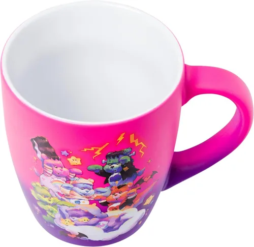Vista 3 de Silver Buffalo Care Bears - Taza universal de cerámica, 25 onzas Grupo, escena de nube, acabado degradado suave al tacto, taza curvada jumbo, 0.74