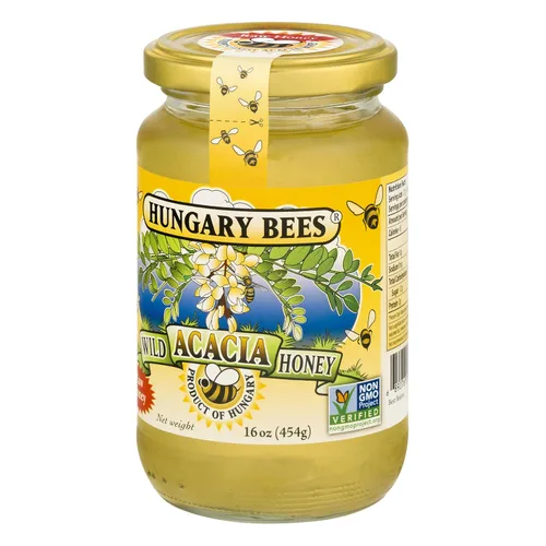Vista 2 de Hungary Bees Miel de acacia silvestre 16 onzas