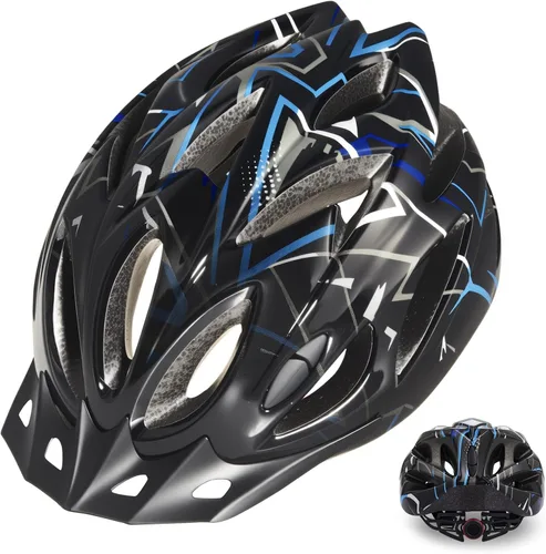Vista 20 de Zacro Casco de bicicleta para adultos, ligero para hombres y mujeres, cómodo con almohadillas y visera, casco de bicicleta certificado para adultos