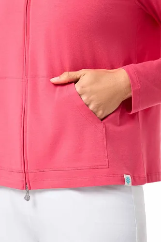Vista 36 de Sudadera con capucha para la costa, de Coolibar, para mujer, UPF 50+, protege del sol