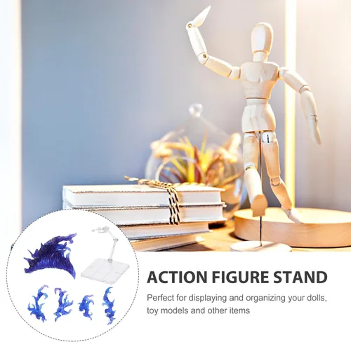 Vista 7 de iplusmile - Figura de acción con efecto de llama con accesorios de efectos especiales de fuego, base de soporte estable para modelo de bricolaje