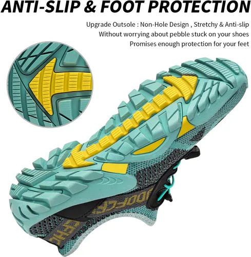 Vista 5 de SOBASO Zapatos de agua para mujeres y hombres, secado rápido, para natación, playa, zapatos acuáticos para deportes acuáticos, buceo, senderismo
