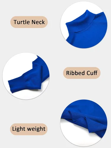 Vista 3 de Woolicity Suéter de cuello alto para mujer, de manga larga, cómodo y cálido, informal, ligero