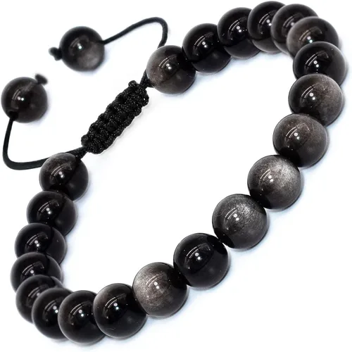 Vista 8 de Pulsera ajustable de 8 mm con gemas naturales, pulseras unisex de cristal hechas a mano para meditación, yoga, sanación espiritual y energía