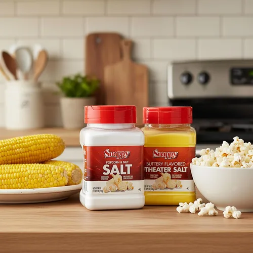 Vista 4 de Snappy White Popcorn Salt and Buttery - Sal de palomitas de maíz con sabor a mantequilla, 18 onzas, paquete de 2