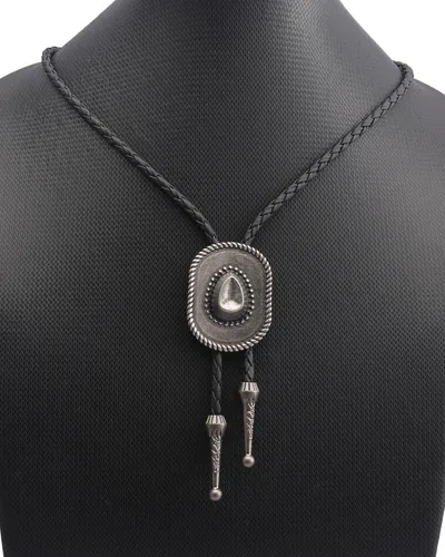 Vista 469 de Jeilwiy Corbata de bolo para hombre, corbata de vaquero occidental, collar de corbata de bolo dorado, corbata de cuero, corbata de Halloween
