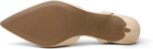 Vista 5 de DREAM PAIRS - Zapatos de tacones bajos para mujer, con punta cerrada, para vestido de boda