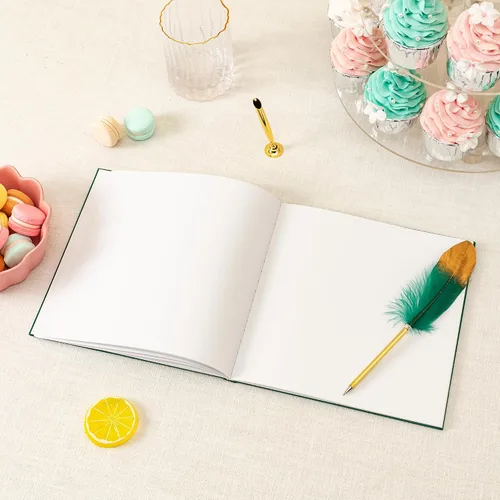 Vista 5 de Calculs Polaroid - Libro de invitados para baby shower, libro de imágenes para fiesta nupcial con diseño de Baby in Bloom, páginas en blanco