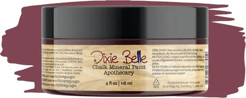 Vista 242 de Pintura para muebles con acabado de tiza Dixie Belle Paint Company - Amatista (4oz) - Pintura mineral de tiza chic púrpura profundo mate