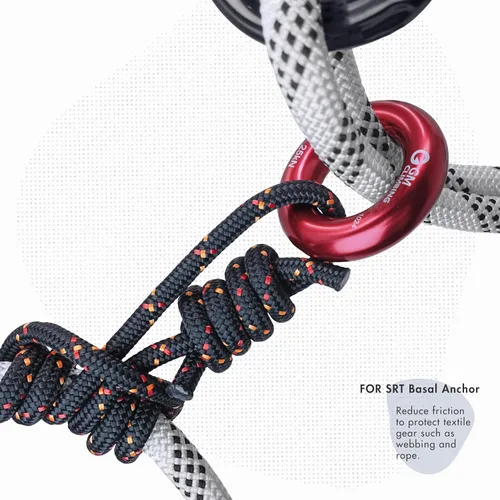 Vista 6 de GM CLIMBING Rappel Ring 25kN para escalada en roca Arborist Rescue Slackline Hammock