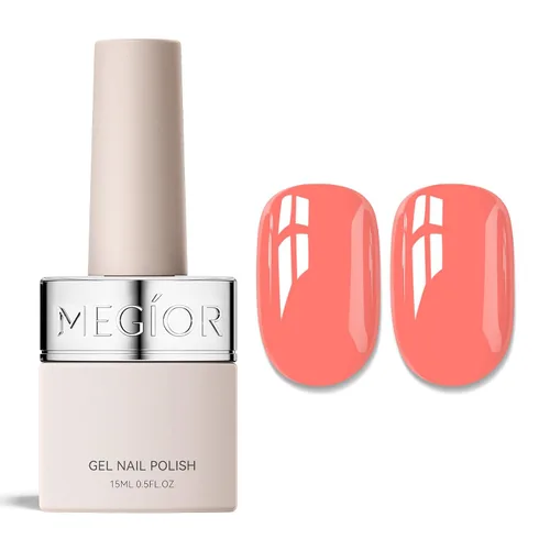 Vista 44 de MEGIOR Esmalte de uñas de gel libre de TPO, 0.5 onzas líquidas, base de gel transparente para remojar la lámpara de uñas LED, capa base de larga