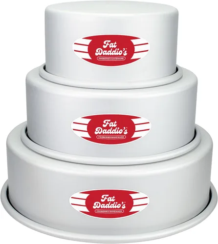 Vista 50 de Fat Daddio's Juego de moldes para pasteles redondos uniformes de aluminio anodizado de 4 niveles, profundidad de 2 pulgadas