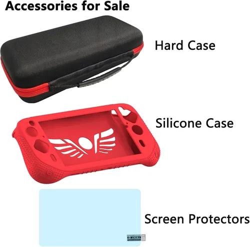 Vista 5 de Funda de silicona y funda de transporte compatible con Logitech G Cloud Gaming de mano, protector de pantalla para accesorios de consola Logitech G